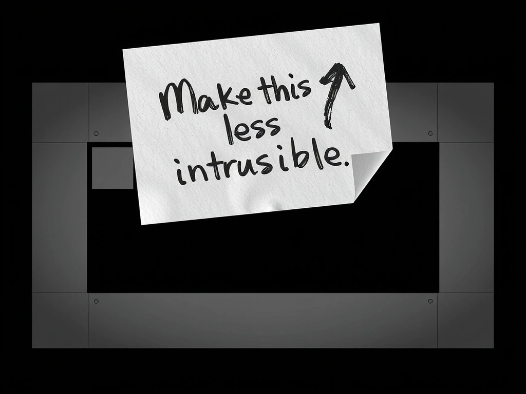 Annotated design sketch showing UI feedback